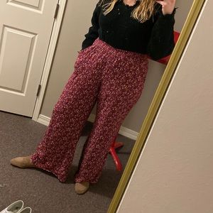 Floral flowy pants